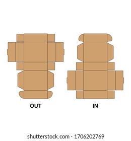 Box packaging delivery template carton