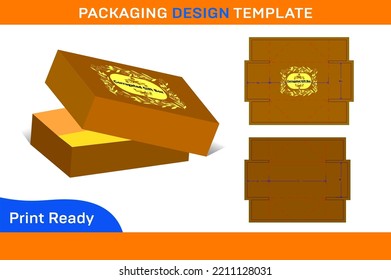  Box Packaging Design Template For Corrugated Gift
