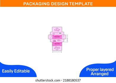 BOX PACKAGING DESIGN TEMPLATE FOR CREAM