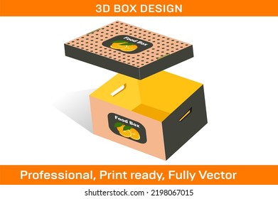 Box Packaging Design Template For Food