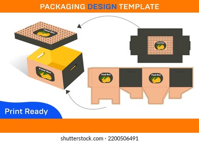 Box Packaging Design Template For Food