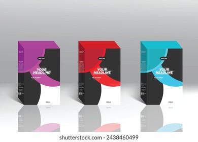 Box Packaging Design Template, label Design.