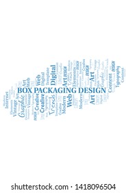Box Packaging Design word cloud. Wordcloud made with text only.