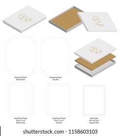 Box packaging die cut template design. 3d mock-up