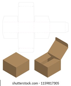 Box packaging die cut template design. 3d mock-up