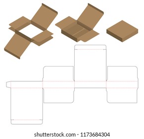 Box packaging die cut template design. 3d mock-up