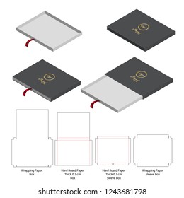 Box packaging die cut template design. 3d mock-up