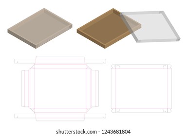 Box packaging die cut template design. 3d mock-up