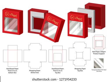 Box packaging die cut template design. 3d mock-up