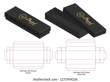 Box packaging die cut template design. 3d mock-up