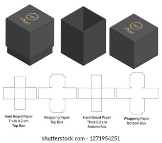 Box packaging die cut template design. 3d mock-up