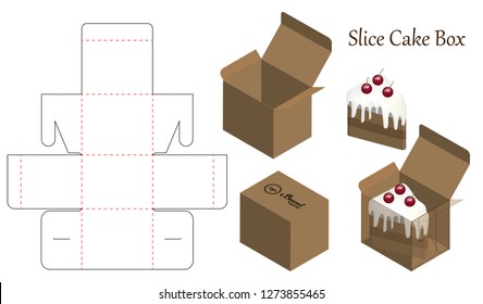 Box packaging die cut template design. 3d mock-up