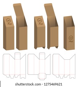 Box Packaging the cut Template Design. 3D-Muster