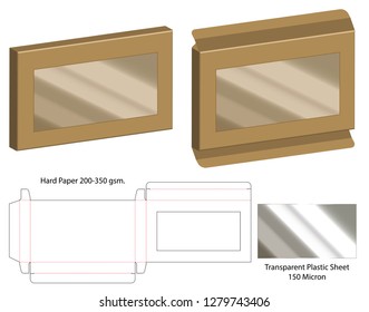 Box packaging die cut template design. 3d mock-up