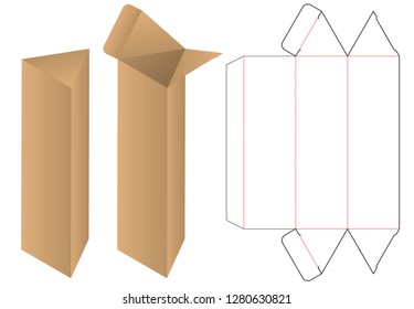 Box packaging die cut template design. 3d mock-up