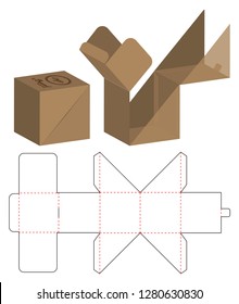 Box packaging die cut template design. 3d mock-up