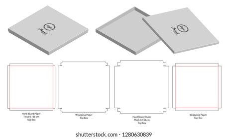Box packaging die cut template design. 3d mock-up