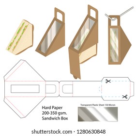 Box packaging die cut template design. 3d mock-up