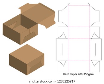 Box packaging die cut template design. 3d mock-up