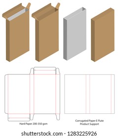 Box packaging die cut template design. 3d mock-up