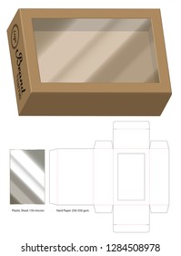 Box packaging die cut template design. 3d mock-up