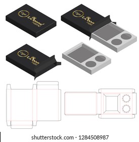 Box packaging die cut template design. 3d mock-up