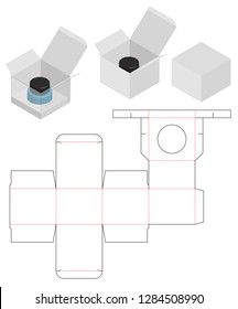 Box packaging die cut template design. 3d mock-up
