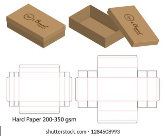 Box packaging die cut template design. 3d mock-up