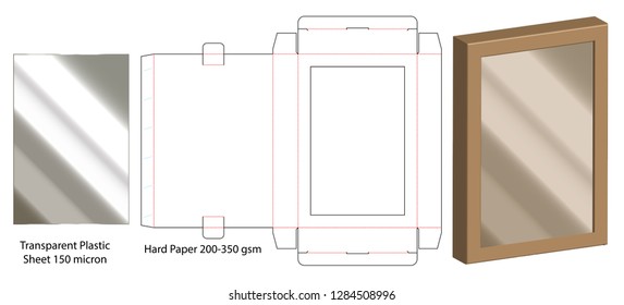Box packaging die cut template design. 3d mock-up