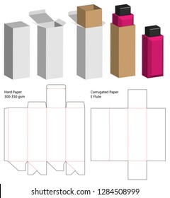 Box packaging die cut template design. 3d mock-up