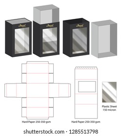 Box packaging die cut template design. 3d mock-up