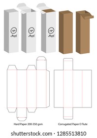 Box packaging die cut template design. 3d mock-up