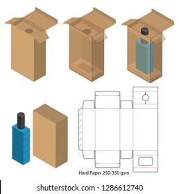 Box packaging die cut template design. 3d mock-up