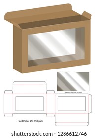 Box packaging die cut template design. 3d mock-up