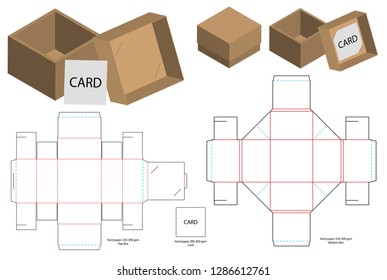Box packaging die cut template design. 3d mock-up