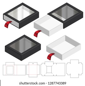 Box packaging die cut template design. 3d mock-up