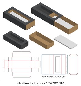 Box packaging die cut template design. 3d mock-up