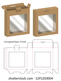 Box packaging die cut template design. 3d mock-up