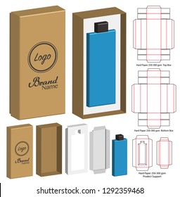 Box packaging die cut template design. 3d mock-up