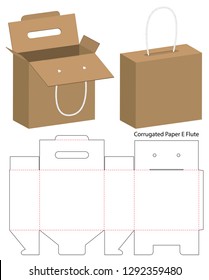 Box packaging die cut template design. 3d mock-up