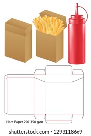 Box packaging die cut template design. 3d mock-up