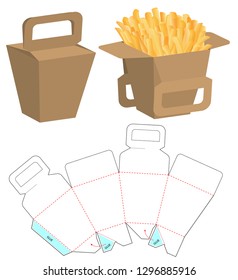 Box packaging die cut template design. 3d mock-up