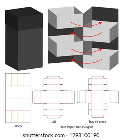 Box packaging die cut template design. 3d mock-up