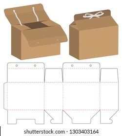 Box packaging die cut template design. 3d mock-up
