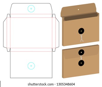 Box packaging die cut template design. 3d mock-up