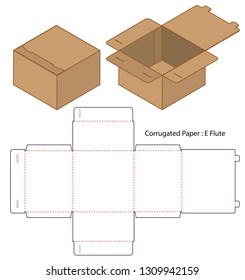 Box packaging die cut template design. 3d mock-up