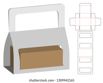 Box packaging die cut template design. 3d mock-up