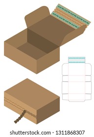 Box packaging die cut template design. 3d mock-up