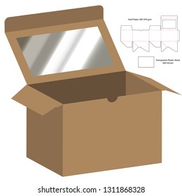 Box packaging die cut template design. 3d mock-up