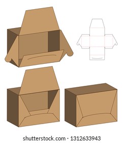 Box packaging die cut template design. 3d mock-up